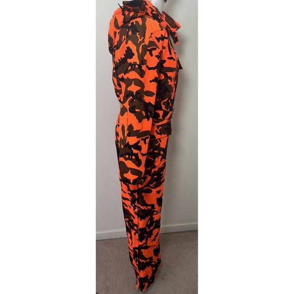 VTG Winchester Insulated Coveralls Hunting Men's Small Blaze Orange Camo - Picture 4 of 16